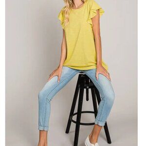 Ruffle Short Sleeve Top